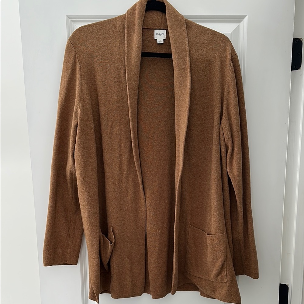 J Crew Camel Sweater Blazer Cardigan
